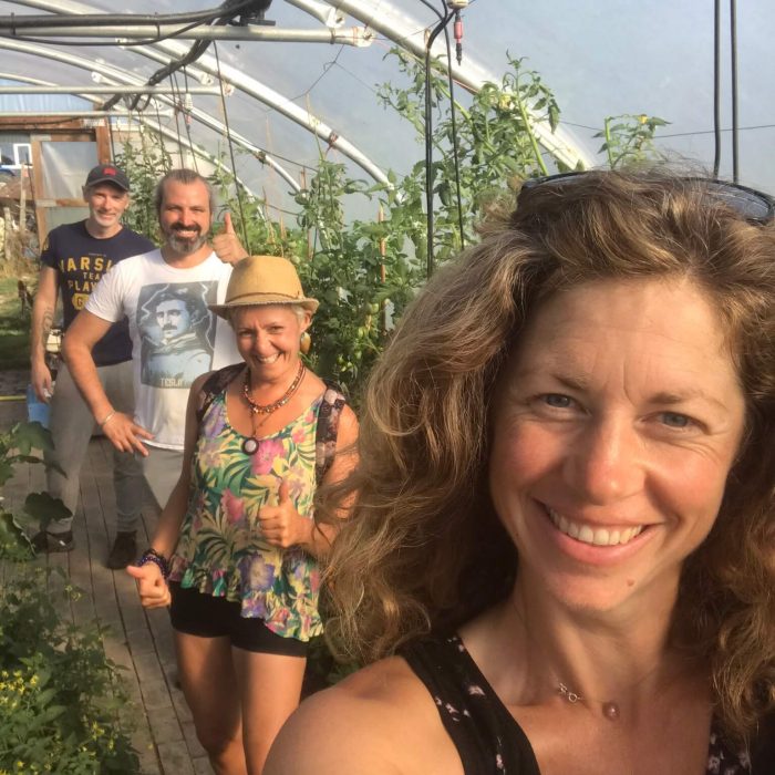 Polytunnel volunteers